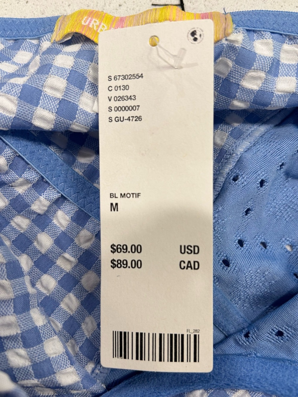 Urban Outfitters periwinkle gingham eyelet mini dress medium - Picture 8 of 8